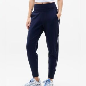 Venice High Rise Track Stripe Jogger, Dark Blue/ White Stripes, Large
